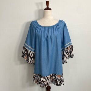 Ali Miles Tencel Blouse Women's Small